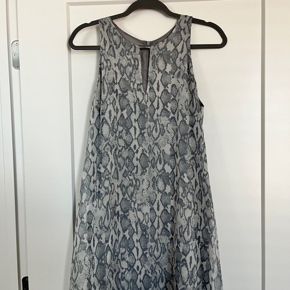 Lavender Brown the Brand Grey Snakeskin Dress